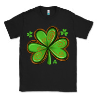 Black st patricks day shamrock with glitter Classic Tee - Artiststas