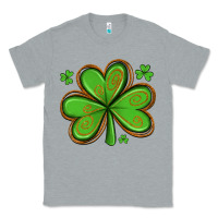 Heather Grey st patricks day shamrock with glitter Classic Tee - Artiststas