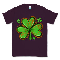 Plum st patricks day shamrock with glitter Classic Tee - Artiststas