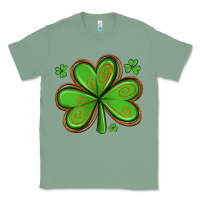 Sage st patricks day shamrock with glitter Classic Tee - Artiststas