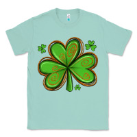 Seafoam st patricks day shamrock with glitter Classic Tee - Artiststas