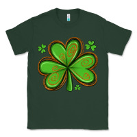 Sports Green st patricks day shamrock with glitter Classic Tee - Artiststas