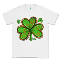 White st patricks day shamrock with glitter Classic Tee - Artiststas