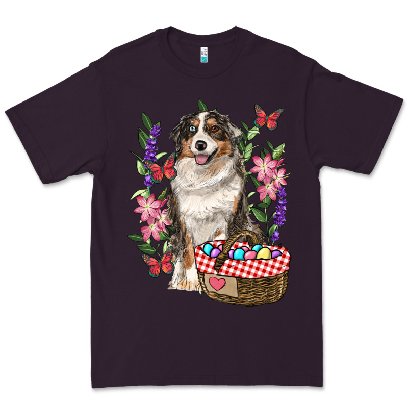 Easter Aussie Australian Shepherd Premium Tee by RanaPortraitStore | Teevron