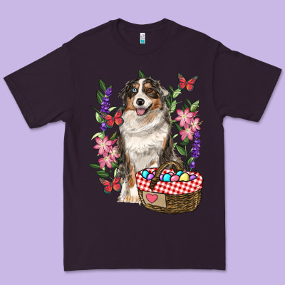 Premium Tee Easter Aussie Australian Shepherd