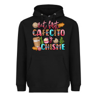 Black but first cafecito y chisme Heavyweight Hoodie - LillyAllenDesigns