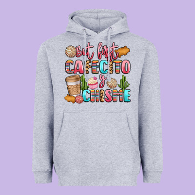 But First Cafecito Y Chisme Heavyweight Hoodie Designed By Lillyallendesigns