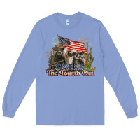 Colony Blue chill the fourth out cows 4th july america Long Sleeve Tee - NancyCooperArtShop