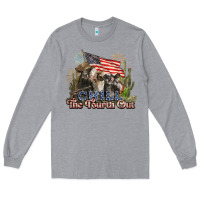 Heather Grey chill the fourth out cows 4th july america Long Sleeve Tee - NancyCooperArtShop