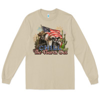Mushroom chill the fourth out cows 4th july america Long Sleeve Tee - NancyCooperArtShop