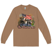 Toasted Coconut chill the fourth out cows 4th july america Long Sleeve Tee - NancyCooperArtShop
