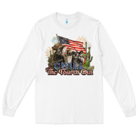 White chill the fourth out cows 4th july america Long Sleeve Tee - NancyCooperArtShop