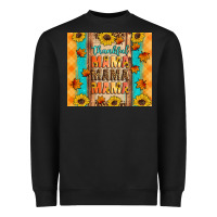 Black Thankful mama mama mama Heavyweight Sweatshirt - Artiststas