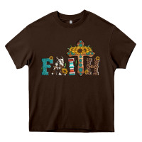 Chocolate Brown faith Heavy Core Tee - Artiststas