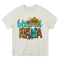 Cream blessed nana with sunflowers Heavy Core Tee - texasbilliewilder