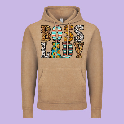 Western Boss Lady Vintage Hoodie Designed By Hra Design Shop