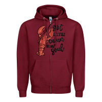 Burgundy got a little cajun in my soul Zipper Hoodie - MaliasSmallBusiness