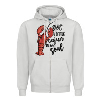 Dove Grey got a little cajun in my soul Zipper Hoodie - MaliasSmallBusiness