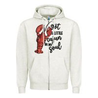 Oatmeal Heather got a little cajun in my soul Zipper Hoodie - MaliasSmallBusiness