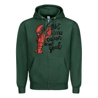 Sports Green got a little cajun in my soul Zipper Hoodie - MaliasSmallBusiness