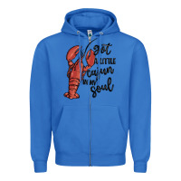 True Royal got a little cajun in my soul Zipper Hoodie - MaliasSmallBusiness
