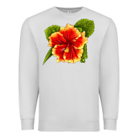 Dove Grey Hawaiian Hibiscus Flower Premium Sweatshirt - LillyAllenDesigns