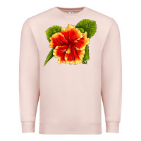 Pale Pink Hawaiian Hibiscus Flower Premium Sweatshirt - LillyAllenDesigns