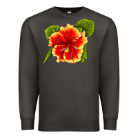 Smoke Hawaiian Hibiscus Flower Premium Sweatshirt - LillyAllenDesigns