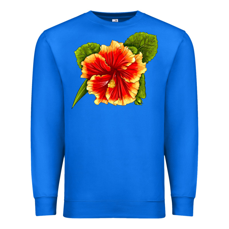 Hawaiian Hibiscus Flower Premium Sweatshirt by LillyAllenDesigns | Teevron