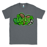 Charcoal Heather st patricks day lucky western hearts Classic Tee - Artiststas
