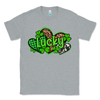 Heather Grey st patricks day lucky western hearts Classic Tee - Artiststas