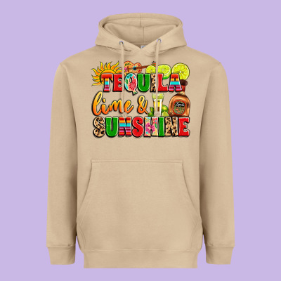 Tequila Lime And Sunshine Heavyweight Hoodie Designed By Lillyallendesigns