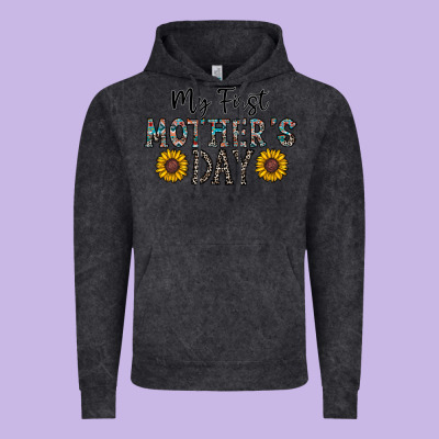 My First Mother's Day Vintage Hoodie Designed By Cowhidedigitalart