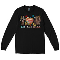 Black faith love freedom usa Long Sleeve Tee - NancyCooperArtShop