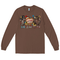 Chestnut faith love freedom usa Long Sleeve Tee - NancyCooperArtShop