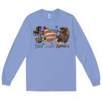 Colony Blue faith love freedom usa Long Sleeve Tee - NancyCooperArtShop