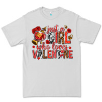 Dove Grey just a girl who loves valentine Premium Tee - texasbilliewilder