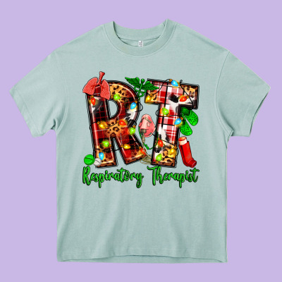Christmas Respiratory Therapist Heavy Core Tee Designed By Zillion Design Studio