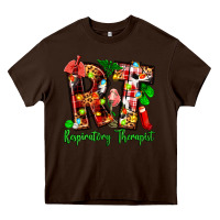 Chocolate Brown christmas respiratory therapist Heavy Core Tee - Zillion Design Studio