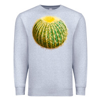 Heather Grey Golden Barrel Cactus Premium Sweatshirt - LillyAllenDesigns