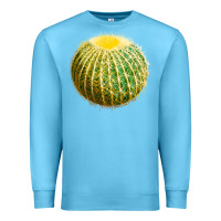 Ocean Blue Golden Barrel Cactus Premium Sweatshirt - LillyAllenDesigns