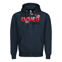 Navy i am loved john 3 16 Zipper Hoodie - MaliasSmallBusiness
