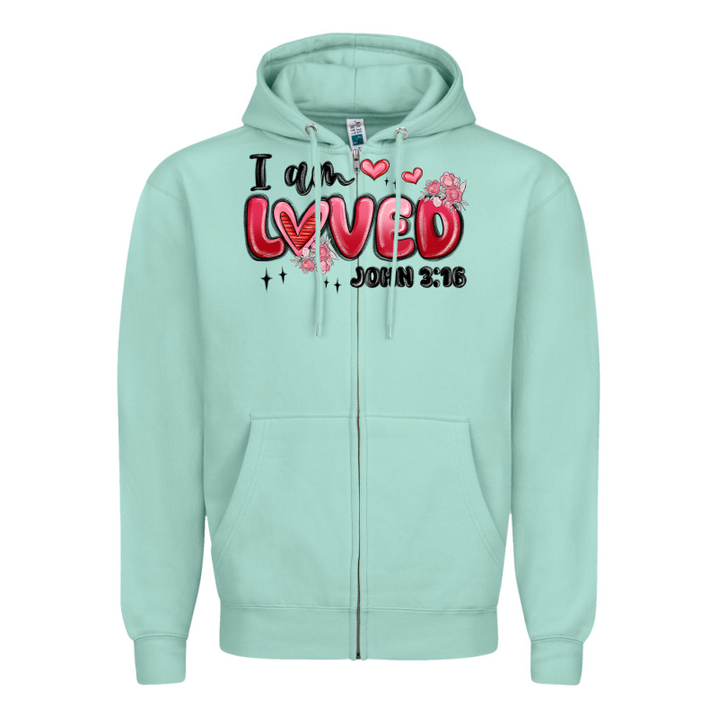 I Am Loved John 3 16 Zipper Hoodie by MaliasSmallBusiness | Teevron