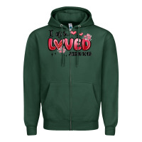 Sports Green i am loved john 3 16 Zipper Hoodie - MaliasSmallBusiness