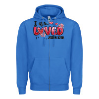 True Royal i am loved john 3 16 Zipper Hoodie - MaliasSmallBusiness