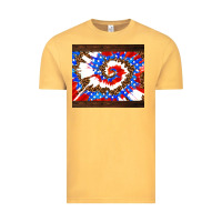 Vintage Mustard usa tie dye Vintage Tee - AdoDesignShop
