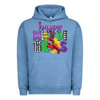 Pigment Pebble Blue happy mardi gras Urban Hoodie - CowGirlArtShop
