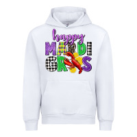 White happy mardi gras Urban Hoodie - CowGirlArtShop