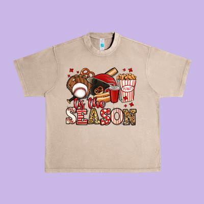 Tis The Season Baseball Urban Heavy Tee Designed By Jasminsmagicworld