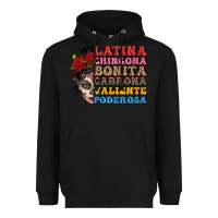 Black mexican sugar skull latina chingona bonita Heavyweight Hoodie - LillyAllenDesigns